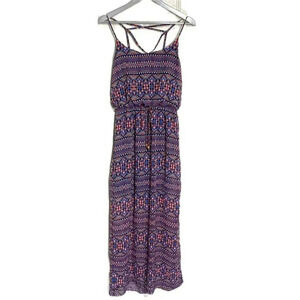 City Triangle M multicolor Boho‎ maxi sundress with built short liner